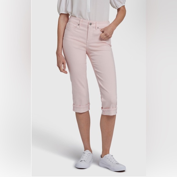 NYDJ Denim - NYDJ Not Your Daughter’s Jeans Marilyn Straight Capri Jeans Size 14 Light Pink